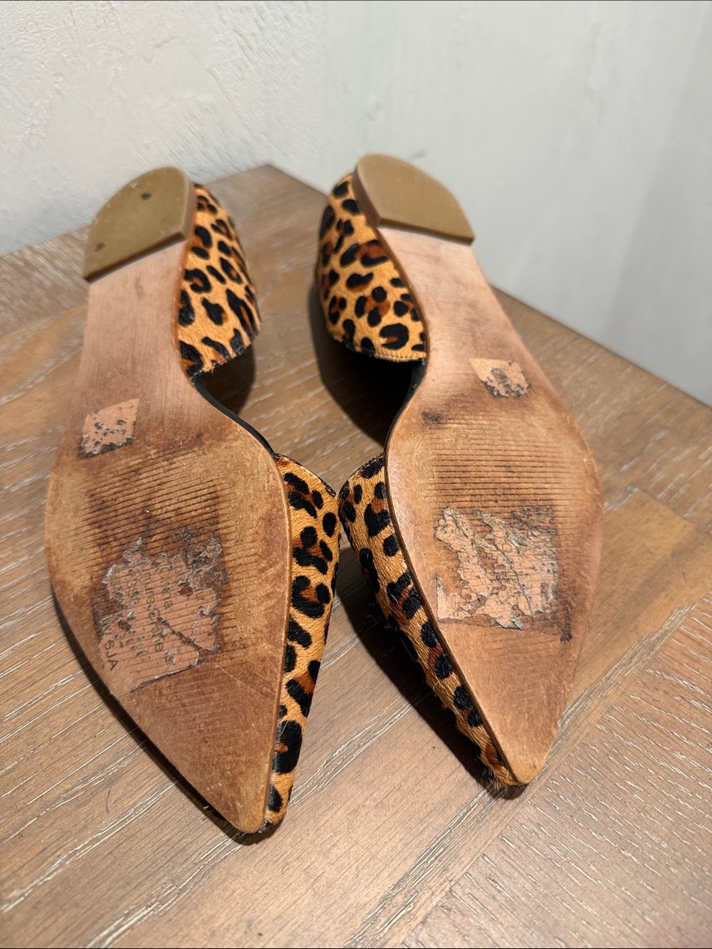J. Crew Leopard Print Pointed Toe d'Orsay Flats - Tan & Black - Picture 5 of 5